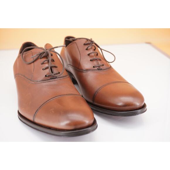 To Boot New York Forley Men's Brown Leather Cap Toe Oxfords SZ 9 D $395 lace - Picture 9 of 10